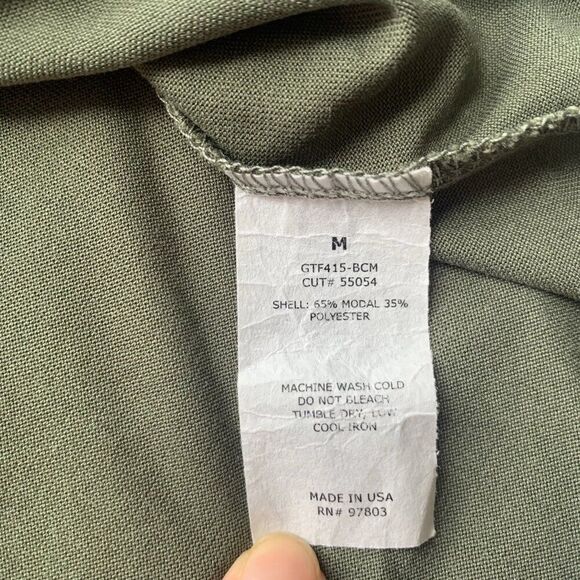 GREEN ENVELOPE Short Sleeve Green Button Up Green Blouse Front Knot Womens Large - Picture 8 of 9